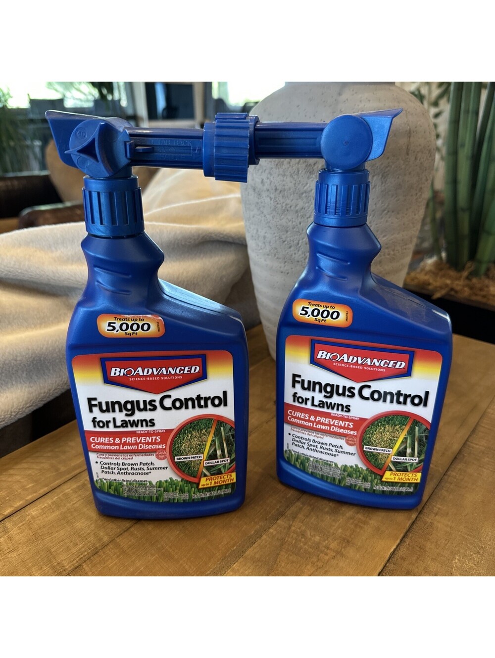 Lot of 2 BioAdvanced Fungus Control For Lawns Cures and Prevents 32 Fl Oz Each